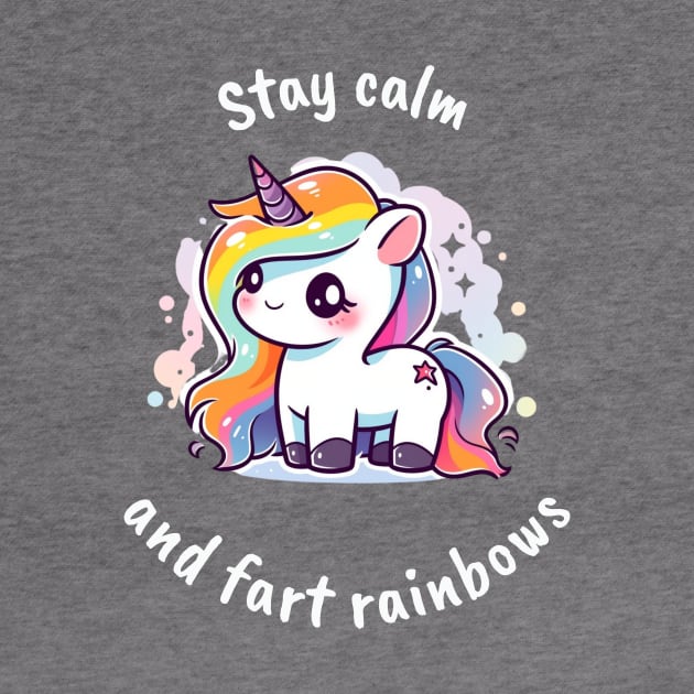 Stay calm and fart rainbows! Unicorn by MadLad